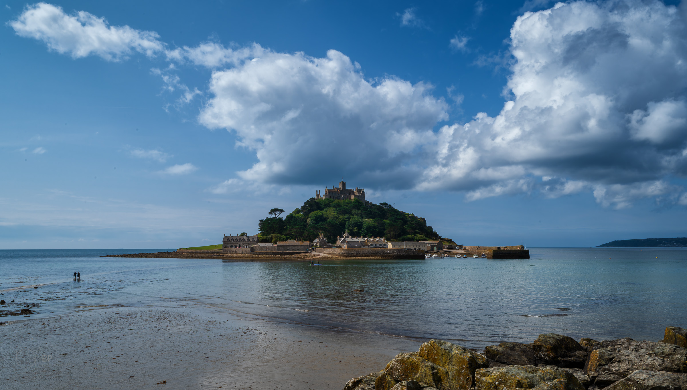 Walking with the tide, St Michael's Mount